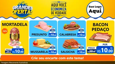 Modelo de TV para TV Horizontal com o tema Grandes Ofertas para Frios e Laticínios