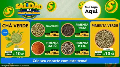 Modelo de TV para TV Horizontal com o tema Saldão da Indepêndencia para Produtos Naturais