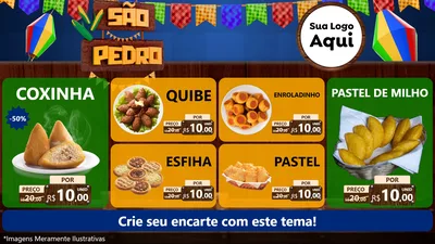 Modelo de TV para TV Horizontal com o tema São Pedro para Salgadaria