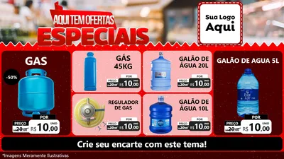 Modelo de TV para TV Horizontal com o tema Aqui Tem Ofertas Especiais para Água e gás
