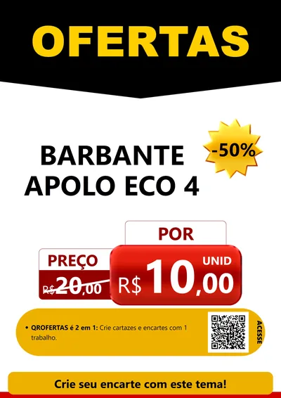 Modelo de Cartaz para Cartaz A4 Vertical com o tema Ofertas Preto e Vermelho Cartaz para Armarinho e Aviamentos