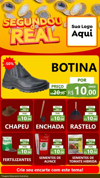 Modelo de Rede Social para Stories com o tema Segundou do Real para Agropecuária