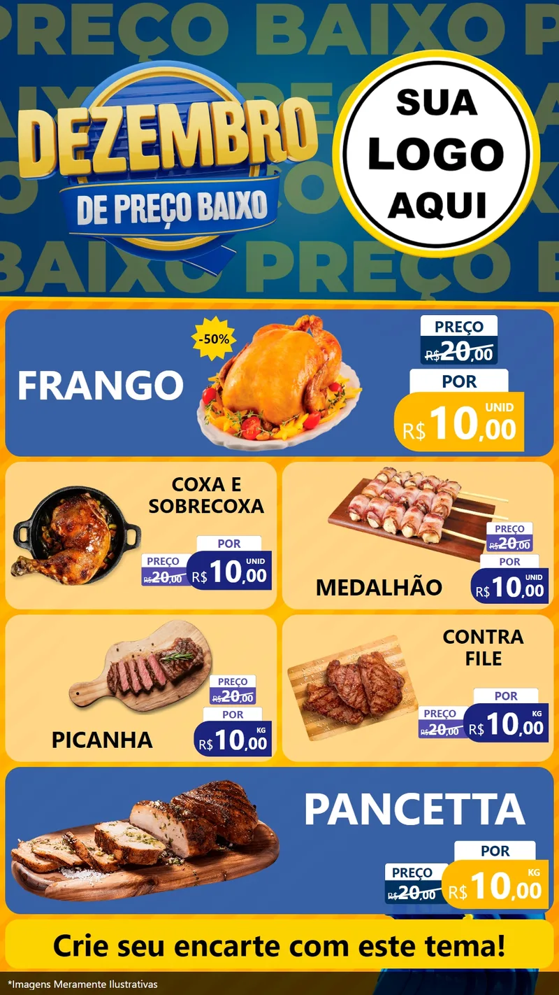 Modelo de TV para TV Vertical com o tema Dezembro de Preço Baixo para Assados