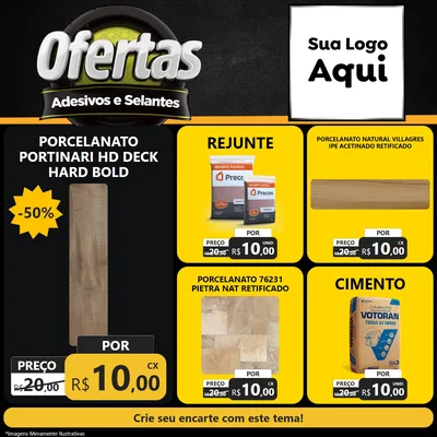 Modelo de Rede Social para Feed Facebook com o tema Ofertas - Adesivos e Selantes para Pisos e revestimentos