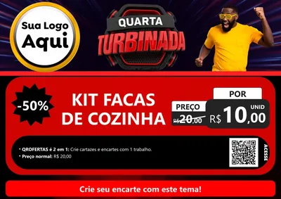 Modelo de Cartaz para Cartaz A4 Horizontal com o tema Quarta Turbinada para Utilidades Domésticas