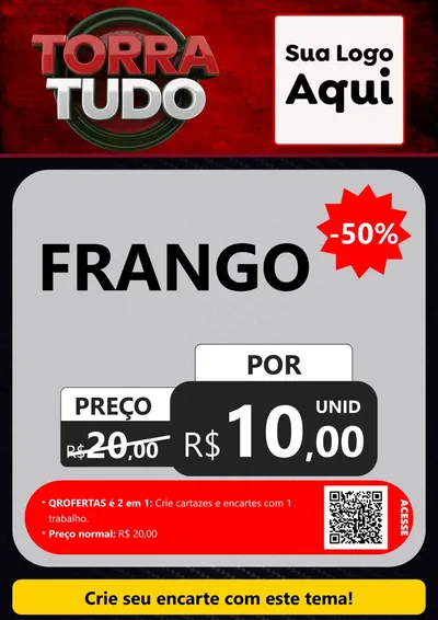 Modelo de Cartaz para Cartaz A4 Vertical com o tema Torra Tudo para Assados