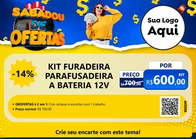 Modelo de Cartaz para Cartaz A4 Horizontal com o tema Sabadou de Ofertas para Maquinas e Ferramentas