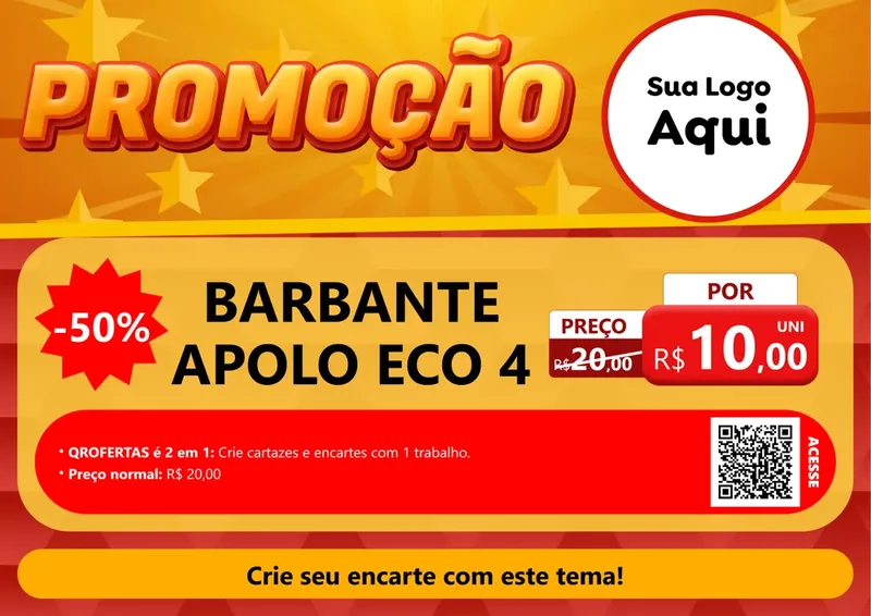 Modelo de Cartaz para Cartaz A4 Horizontal com o tema Promoção para Armarinho e Aviamentos