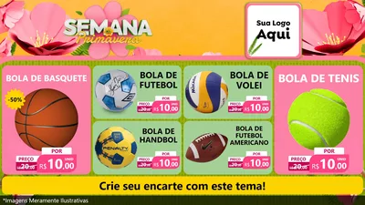 Modelo de TV para TV Horizontal com o tema Semana da Primavera para Artigos Esportivos