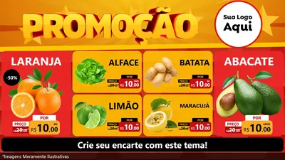Modelo de TV para TV Horizontal com o tema Promoção para Hortifrúti