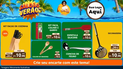 Modelo de TV para TV Horizontal com o tema Saldão de Verão para Utilidades Domésticas