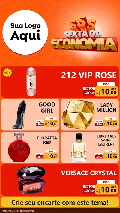 Modelo de TV para TV Vertical com o tema Sexta da Economia para Perfumes