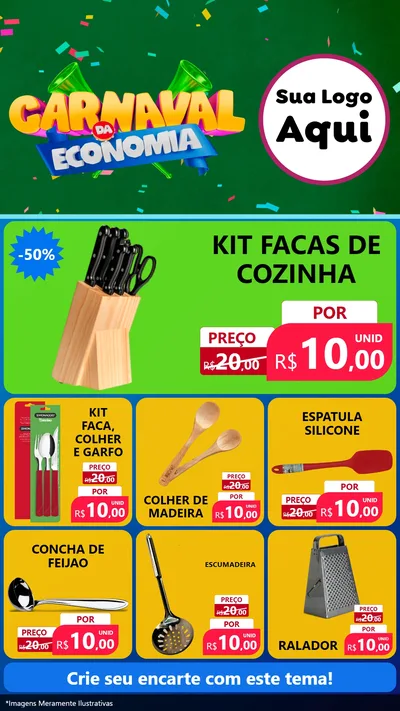 Modelo de Rede Social para Stories com o tema Carnaval da Economia para Utilidades Domésticas