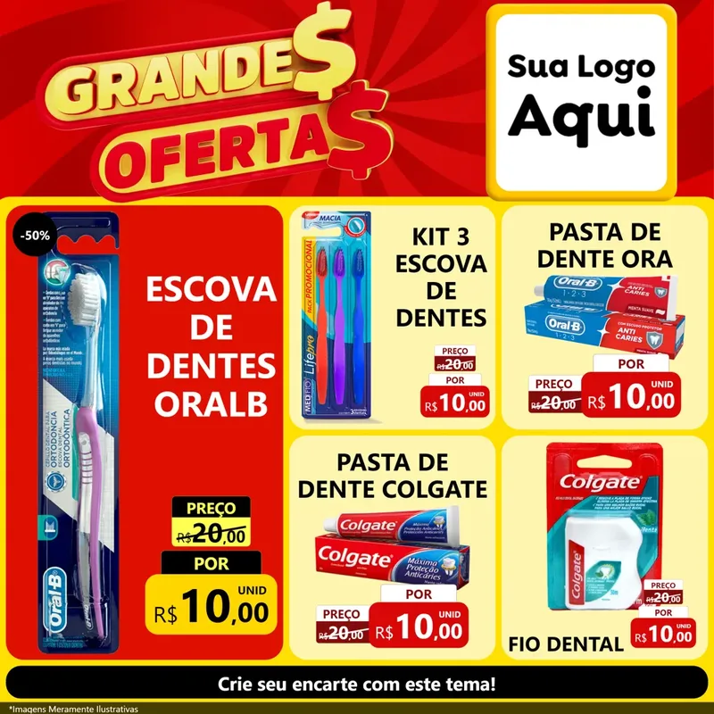 Modelo de Rede Social para Feed Facebook com o tema Grandes Ofertas para Higiene Pessoal