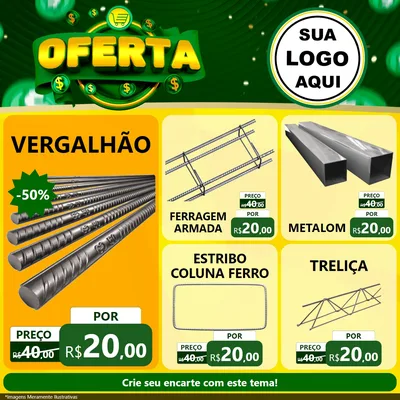Modelo de Rede Social para Feed Facebook com o tema Oferta para Ferragens