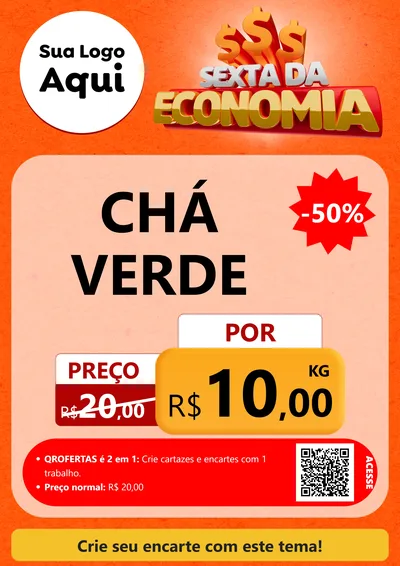 Modelo de Cartaz para Cartaz A4 Vertical com o tema Sexta da Economia para Produtos Naturais