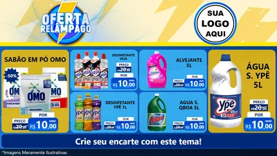 Modelo de TV para TV Horizontal com o tema Oferta Relâmpago para Produtos de Limpeza