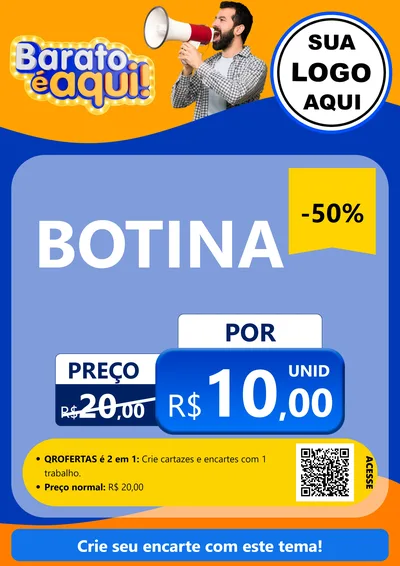 Modelo de Cartaz para Cartaz A4 Vertical com o tema Barato é aqui para Agropecuária