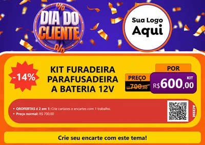 Modelo de Cartaz para Cartaz A4 Horizontal com o tema Dia do Cliente para Maquinas e Ferramentas