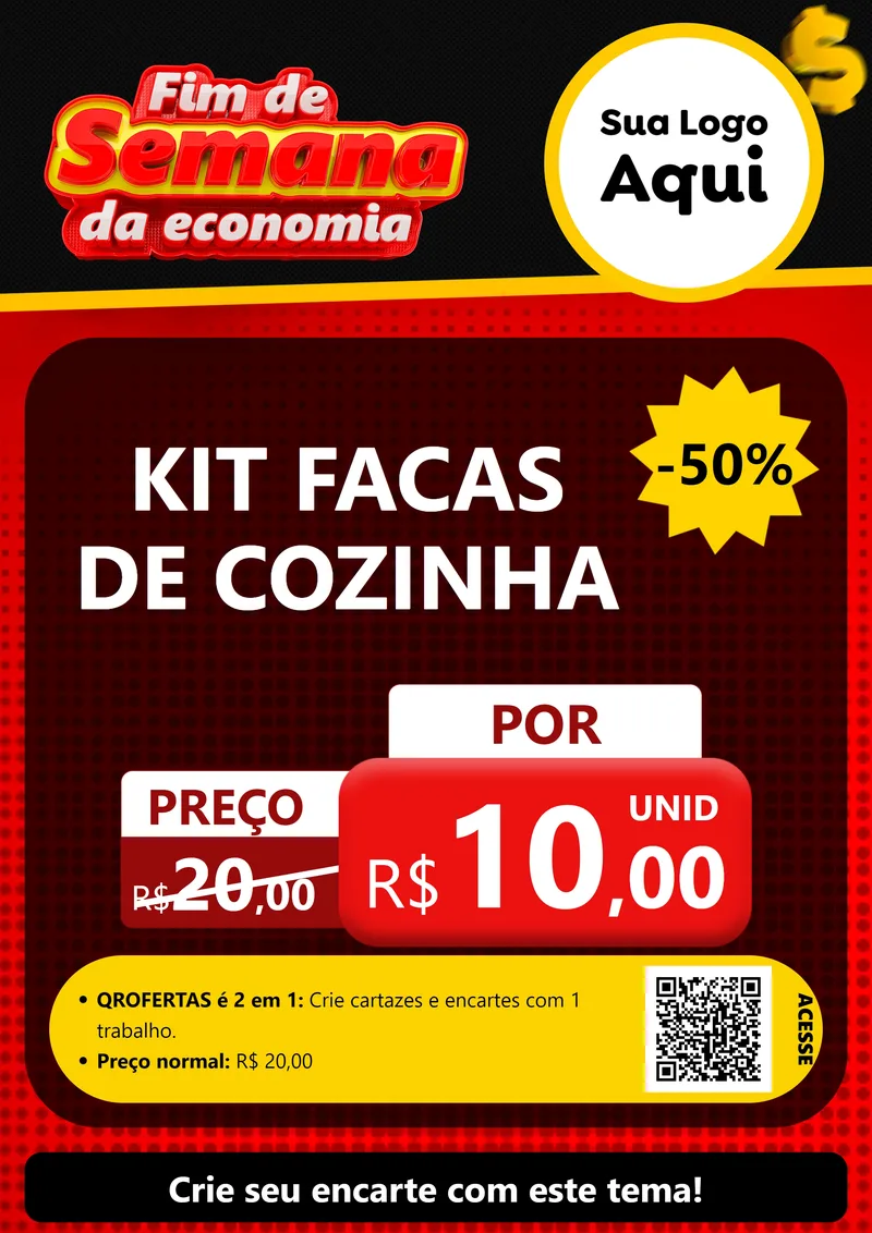 Modelo de Cartaz para Cartaz A4 Vertical com o tema Fim de Semana da Economia para Utilidades Domésticas