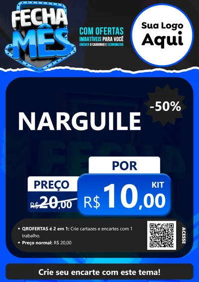 Modelo de Cartaz para Cartaz A4 Vertical com o tema Fecha Mês para Tabacaria