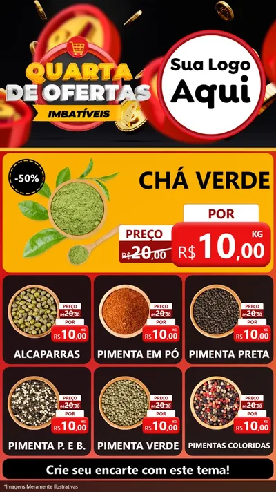 Modelo de Rede Social para Stories com o tema Quarta de Ofertas Imbatíveis para Produtos Naturais