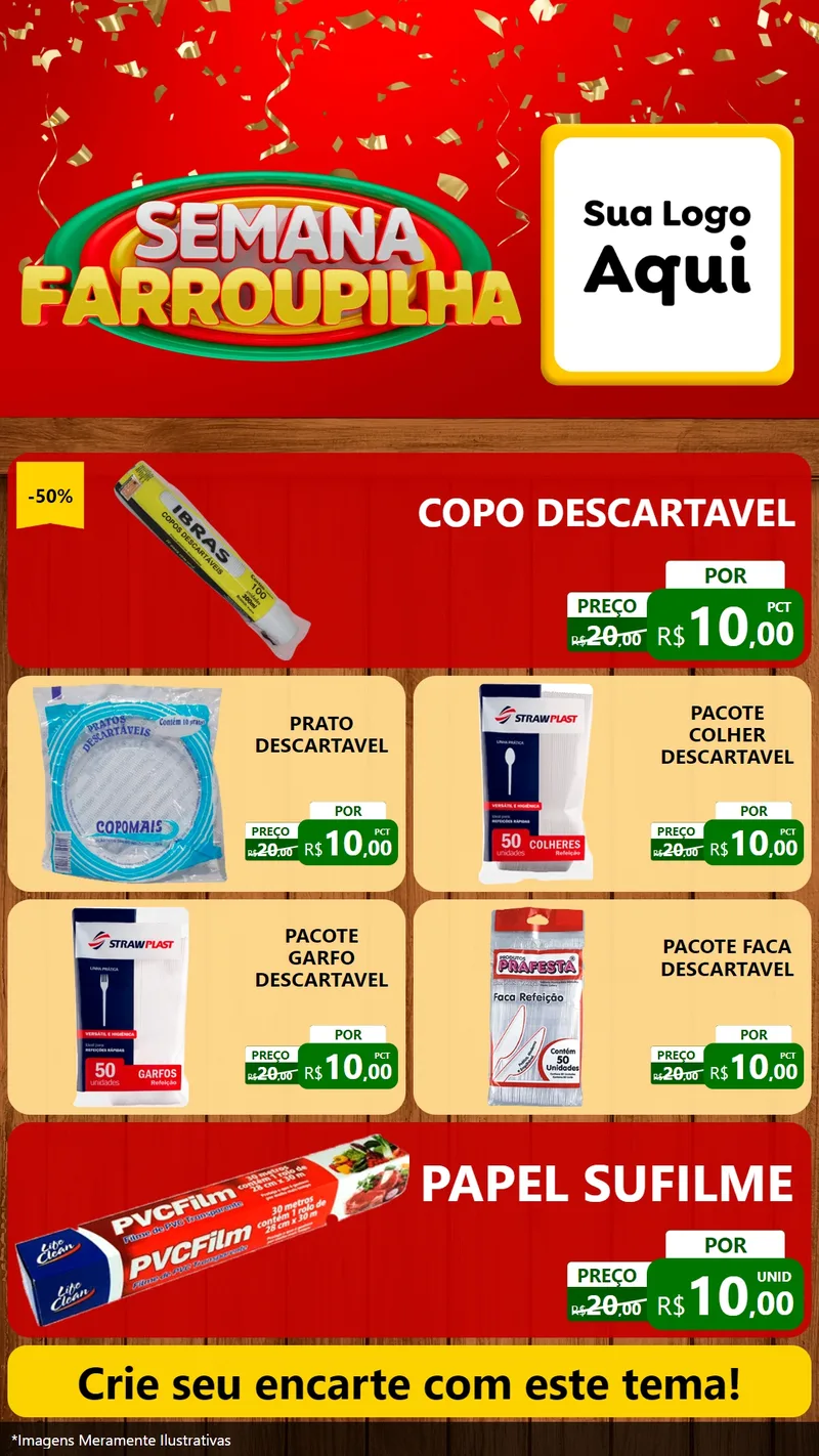 Modelo de TV para TV Vertical com o tema Semana Farroupilha para Embalagens