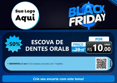 Modelo de Cartaz para Cartaz A4 Horizontal com o tema Black Friday para Higiene Pessoal