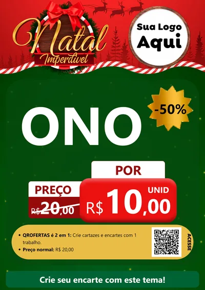 Modelo de Cartaz para Cartaz A4 Vertical com o tema Natal Imperdível para Óticas