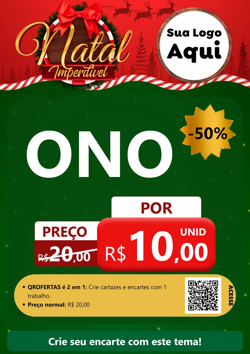 Modelo de Cartaz para Cartaz A4 Vertical com o tema Natal Imperdível para Óticas