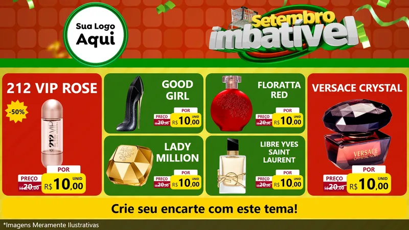 Modelo de TV para TV Horizontal com o tema Setembro Imbatível para Perfumes