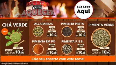Modelo de TV para TV Horizontal com o tema Ofertas Para Aquecer para Produtos Naturais