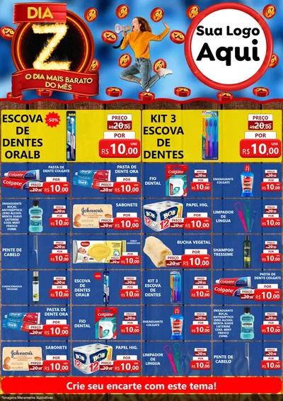 Modelo de Encarte para Encarte A4 Vertical com o tema Dia Z - O Dia Mais Barato Do Mês para Higiene Pessoal
