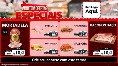 Modelo de TV para TV Horizontal com o tema Aqui Tem Ofertas Especiais para Frios e Laticínios