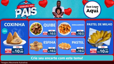 Modelo de TV para TV Horizontal com o tema Semana Dos Pais para Salgadaria