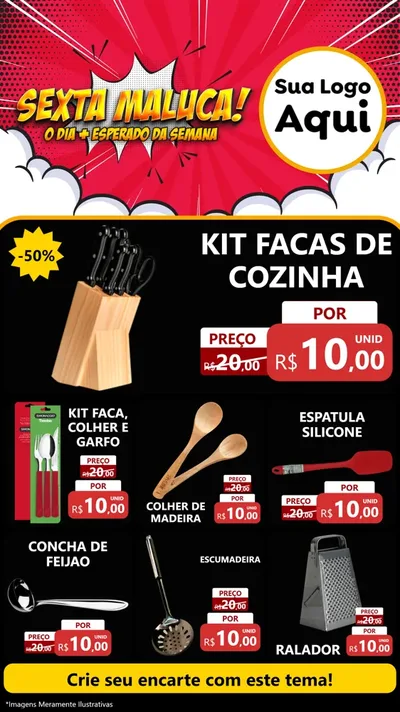 Modelo de Rede Social para Stories com o tema Sexta Maluca! para Utilidades Domésticas