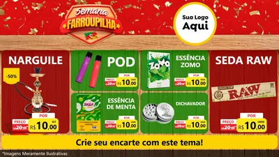 Modelo de TV para TV Horizontal com o tema Semana Farroupilha para Tabacaria