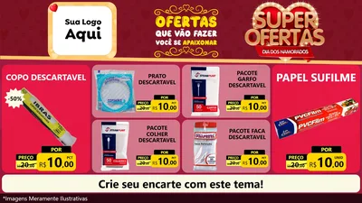 Modelo de TV para TV Horizontal com o tema Dia dos Namorados para Embalagens