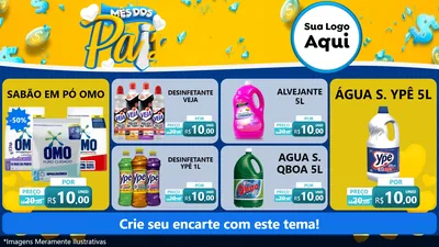 Modelo de TV para TV Horizontal com o tema Mês dos Pais para Produtos de Limpeza