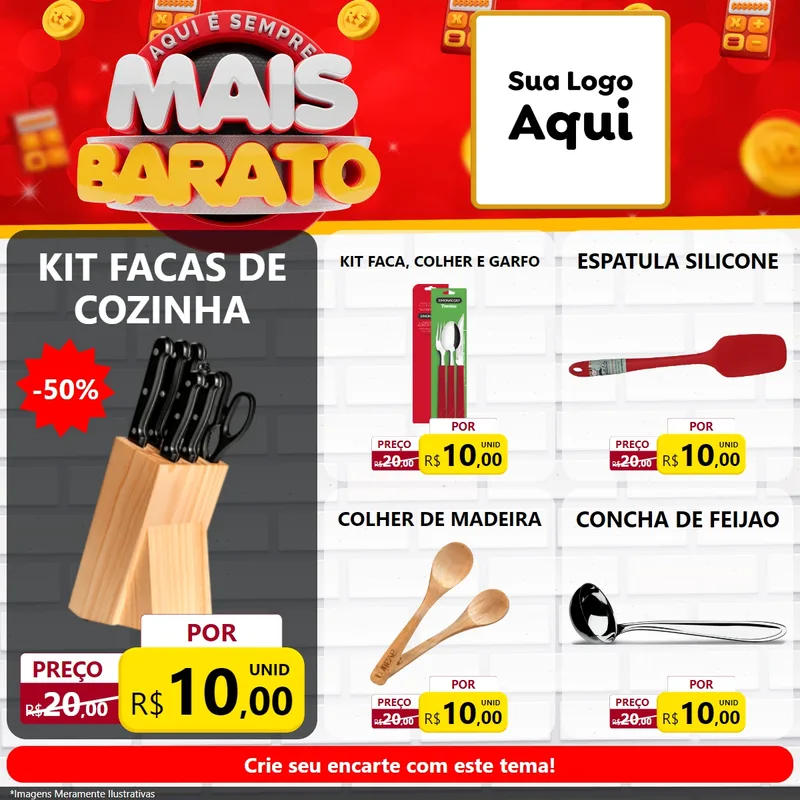 Modelo de Rede Social para Feed Facebook com o tema Mais Barato para Utilidades Domésticas