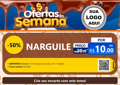 Modelo de Cartaz para Cartaz A4 Horizontal com o tema Ofertas da Semana - Páscoa para Tabacaria