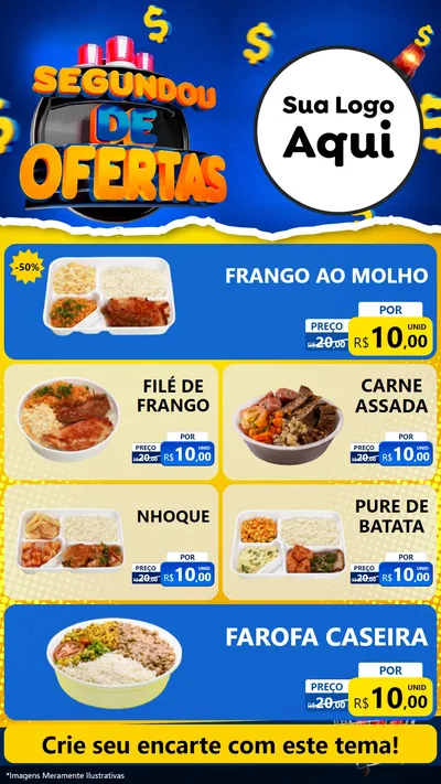 Modelo de TV para TV Vertical com o tema Segundou de Ofertas para Restaurante