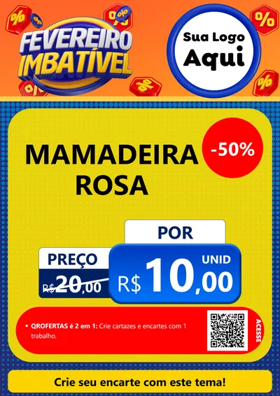 Modelo de Cartaz para Cartaz A4 Vertical com o tema Fevereiro Imbatível para Bebês