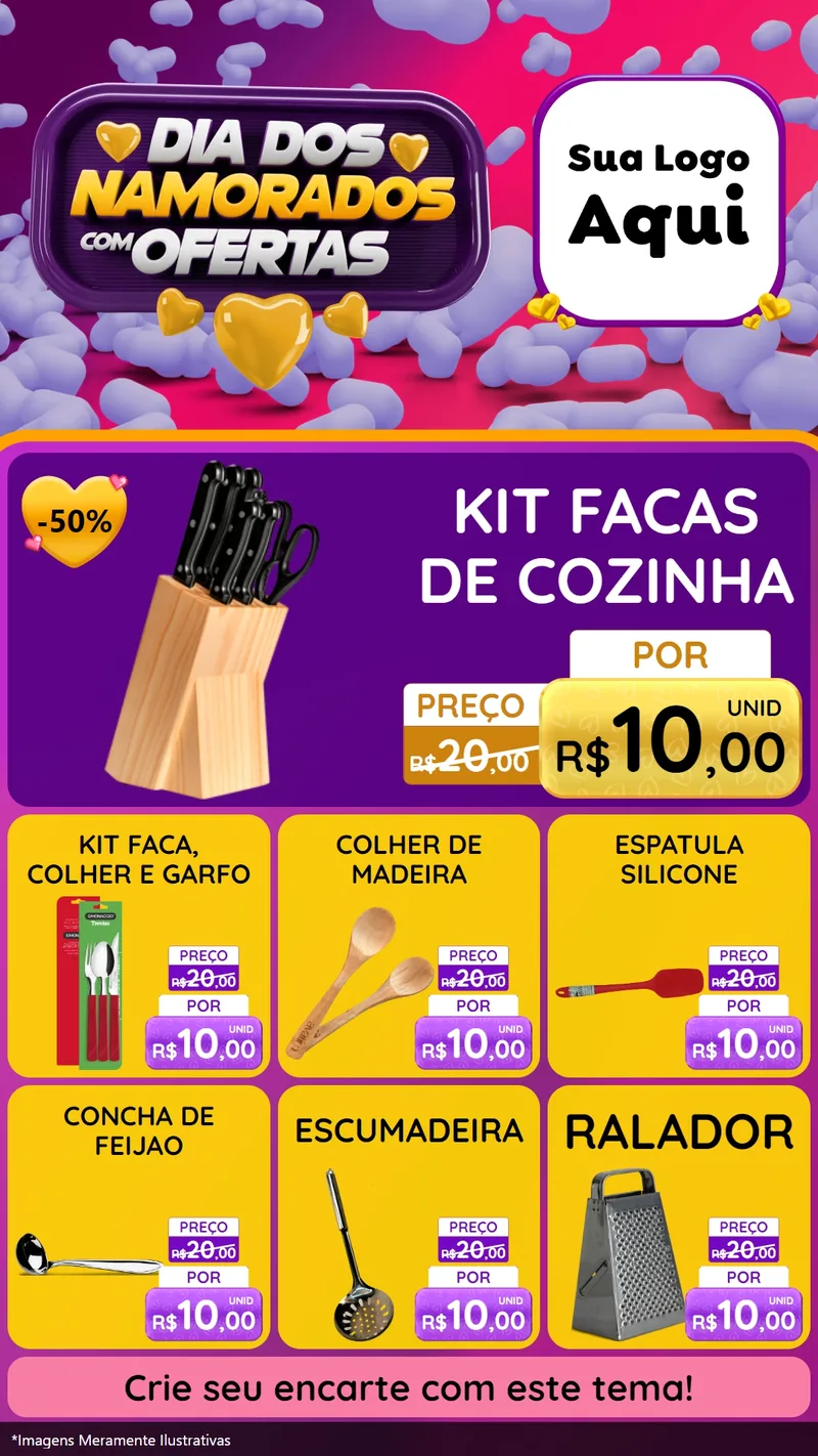 Modelo de Rede Social para Stories com o tema Dia Dos Namorados Com Ofertas para Utilidades Domésticas