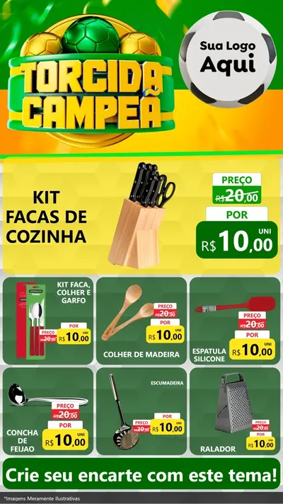 Modelo de Rede Social para Stories com o tema Torcida Campeã - Copa para Utilidades Domésticas