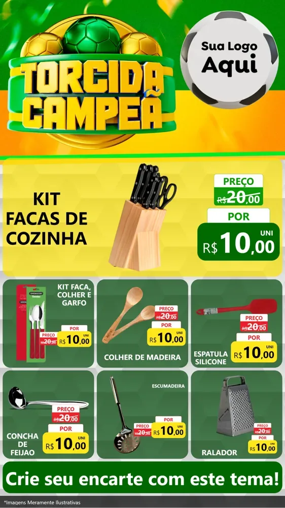 Modelo de Rede Social para Stories com o tema Torcida Campeã - Copa para Utilidades Domésticas