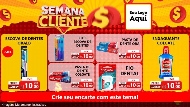 Modelo de TV para TV Horizontal com o tema Semana do Cliente para Higiene Pessoal