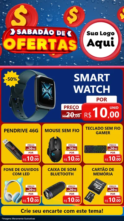 Modelo de Rede Social para Stories com o tema Sabadão de Ofertas para Informática