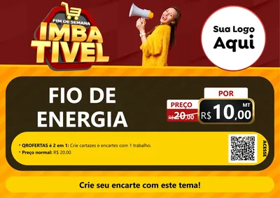 Modelo de Cartaz para Cartaz A4 Horizontal com o tema Fim de Semana Imbatível para Materiais Elétricos