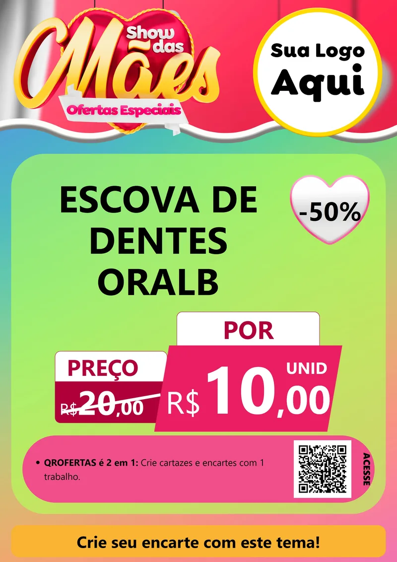 Modelo de Cartaz para Cartaz A4 Vertical com o tema Show das Mães - Ofertas Especiais para Higiene Pessoal